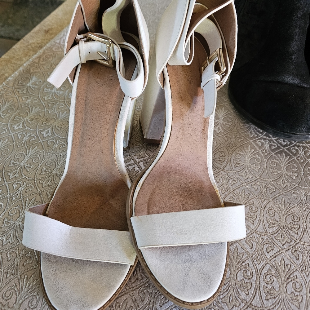 White high heels size 11
